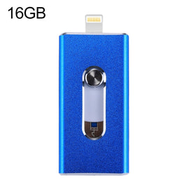 RQW-02  3 in 1 USB 2.0 & 8 Pin & Micro USB 16GB Flash Drive, RQW-02 Blue, RQW-02 Red, RQW-02 Silver, RQW-02 Black, RQW-02 Gold