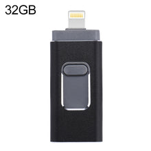 Load image into Gallery viewer, easyflash RQW-01B 3 in 1 USB 2.0 &amp; 8 Pin &amp; Micro USB 32GB Flash Drive, RQW-01B Black