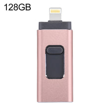 Load image into Gallery viewer, easyflash RQW-01B 3 in 1 USB 2.0 &amp; 8 Pin &amp; Micro USB 128GB Flash Drive