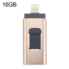 Load image into Gallery viewer, easyflash RQW-01B 3 in 1 USB 2.0 &amp; 8 Pin &amp; Micro USB 16GB Flash Drive, RQW-01B Black, RQW-01B Gold, RQW-01B Rose Gold, RQW-01B Silver