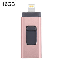 Load image into Gallery viewer, easyflash RQW-01B 3 in 1 USB 2.0 &amp; 8 Pin &amp; Micro USB 16GB Flash Drive, RQW-01B Black, RQW-01B Gold, RQW-01B Rose Gold, RQW-01B Silver