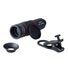 Load image into Gallery viewer, 3 in 1 Universal 18X Telephoto Lens + Tripod Mount + Mobile Phone Clip