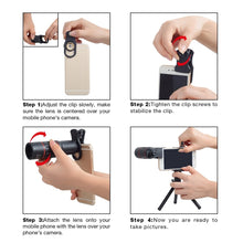 Load image into Gallery viewer, 3 in 1 Universal 18X Telephoto Lens + Tripod Mount + Mobile Phone Clip