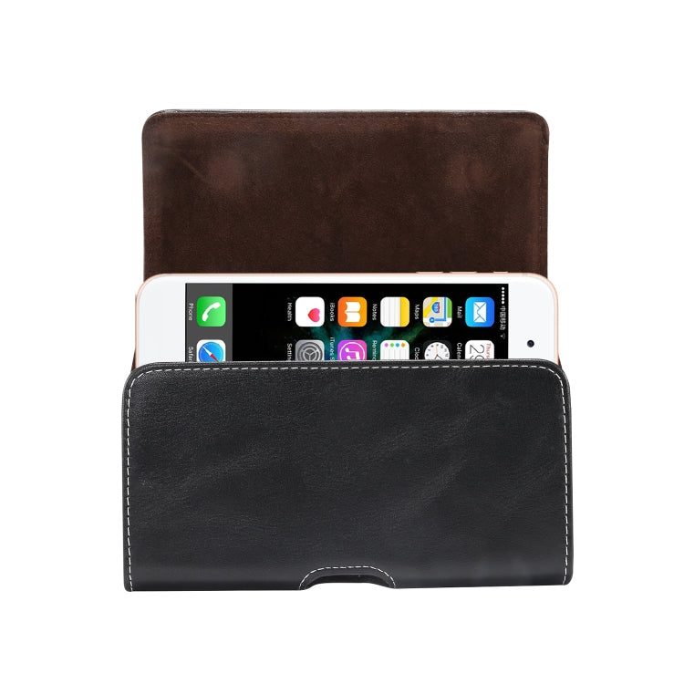 Men Lambskin Texture Multi-functional Universal Mobile Phone Waist Pack Leather Case for 6.0 Inch or Below Smartphones