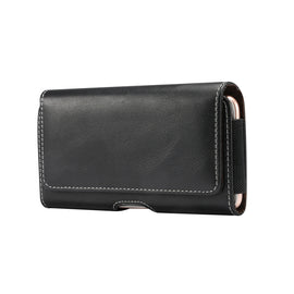 Men Lambskin Texture Multi-functional Universal Mobile Phone Waist Pack Leather Case for 5.2 Inch or Below Smartphones