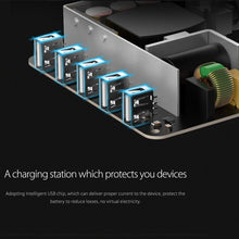 Load image into Gallery viewer, ORICO DUK-5P 40W 5 USB Ports Smart Charging Station with Phone &amp; Tablet Stand