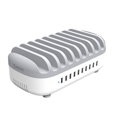 Load image into Gallery viewer, ORICO DUK-10P 120W 10 USB Ports Smart Charging Station with Phone &amp; Tablet Stand, EU Plug, EU Plug(White), EU Plug(Black), US Plug(Black), US Plug(White), UK Plug(Black), UK Plug(White), AU Plug(Black), AU Plug(White)