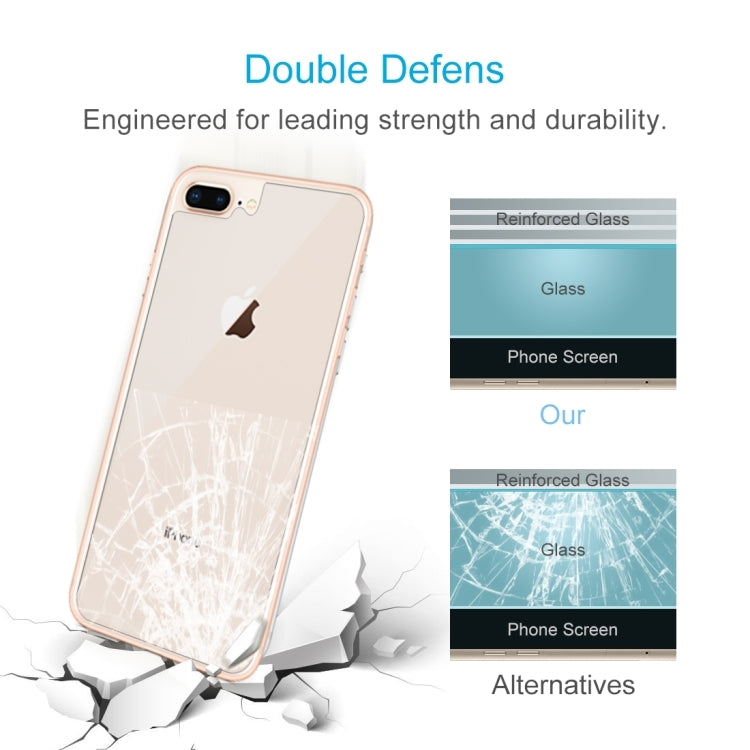 2 PCS for iPhone 8 Plus & 7 Plus 0.3mm 9H Surface Hardness 2.5D Curved Edge Explosion-proof Premium Tempered Glass Back Screen Protector