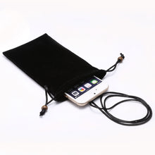 Load image into Gallery viewer, 6.9 inch Universal Leisure Cotton Flock Cloth Carry Bag with Lanyard for iPhone 8 Plus, Galaxy S10+, Huawei Mate 20X, Xiaomi Max