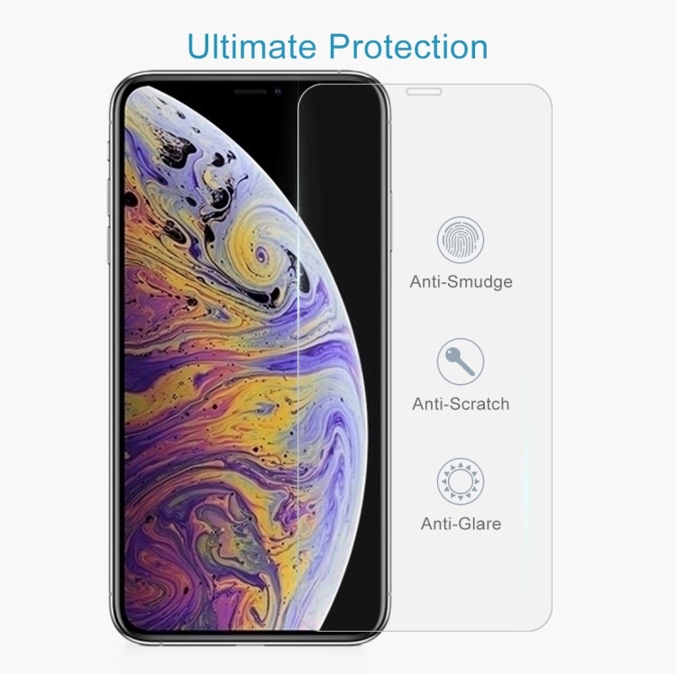 For iPhone XS Max 100pcs 9H 2.5D Tempered Glass Film