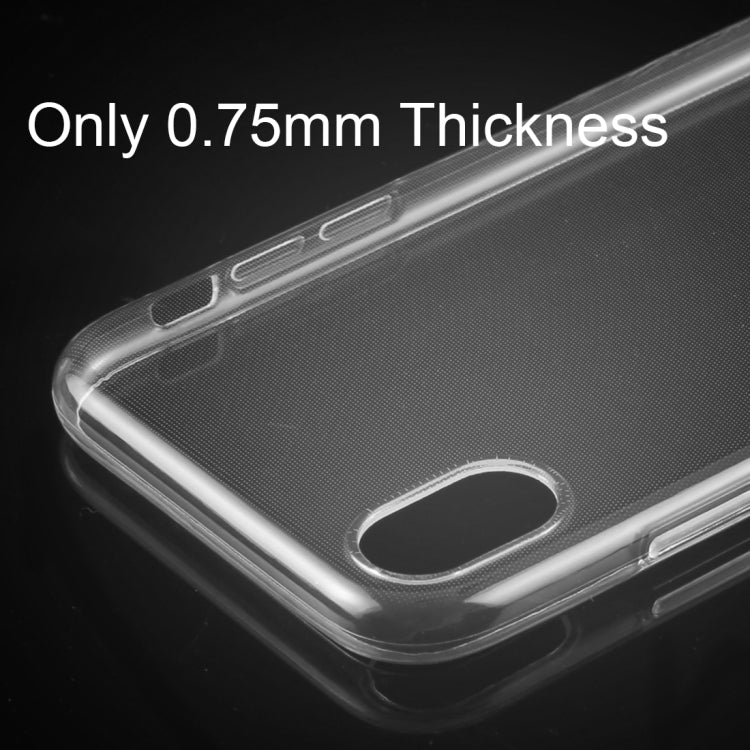 For iPhone X / XS 0.75mm Ultra-thin Transparent TPU Protective Case