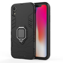 Load image into Gallery viewer, For iPhone XR PC + TPU Shockproof Protective Case with Magnetic Ring Holder, For XR