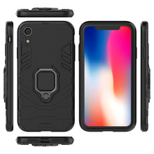 Load image into Gallery viewer, For iPhone XR PC + TPU Shockproof Protective Case with Magnetic Ring Holder