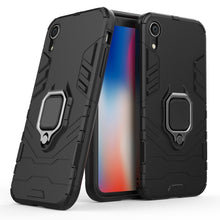 Load image into Gallery viewer, For iPhone XR PC + TPU Shockproof Protective Case with Magnetic Ring Holder