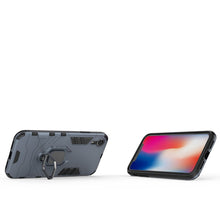 Load image into Gallery viewer, For iPhone XR PC + TPU Shockproof Protective Case with Magnetic Ring Holder, For XR