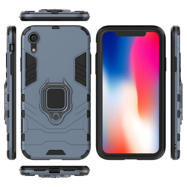 For iPhone XR PC + TPU Shockproof Protective Case with Magnetic Ring Holder, For XR