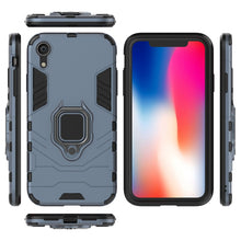 Load image into Gallery viewer, For iPhone XR PC + TPU Shockproof Protective Case with Magnetic Ring Holder, For XR