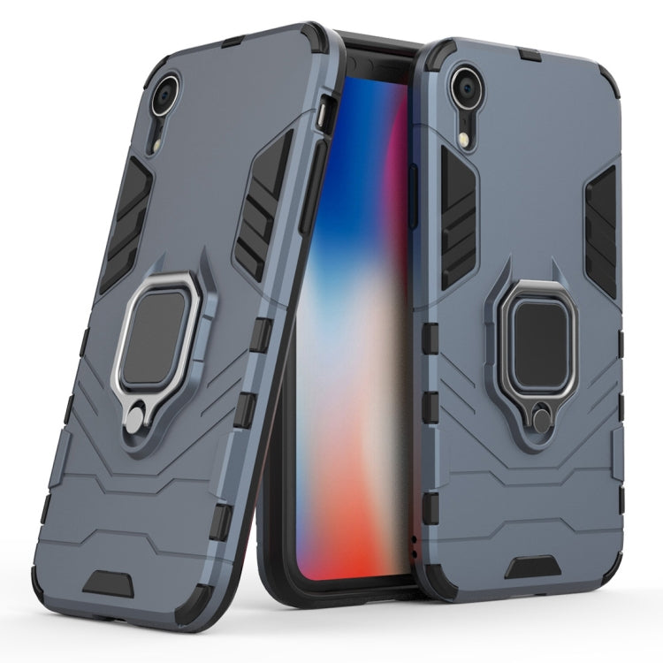 For iPhone XR PC + TPU Shockproof Protective Case with Magnetic Ring Holder, For XR