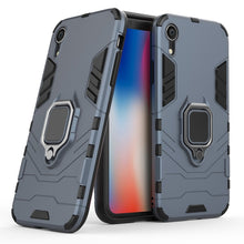 Load image into Gallery viewer, For iPhone XR PC + TPU Shockproof Protective Case with Magnetic Ring Holder, For XR