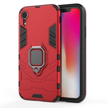 Load image into Gallery viewer, For iPhone XR PC + TPU Shockproof Protective Case with Magnetic Ring Holder, For XR