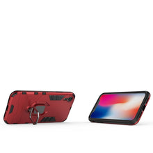 Load image into Gallery viewer, For iPhone XR PC + TPU Shockproof Protective Case with Magnetic Ring Holder, For XR