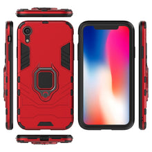 Load image into Gallery viewer, For iPhone XR PC + TPU Shockproof Protective Case with Magnetic Ring Holder, For XR