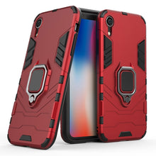 Load image into Gallery viewer, For iPhone XR PC + TPU Shockproof Protective Case with Magnetic Ring Holder, For XR