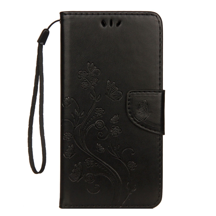 For iPhone XR Embossed Butterfly Pattern Horizontal Flip Leather Case with Card Slot & Holder & Wallet & Lanyard