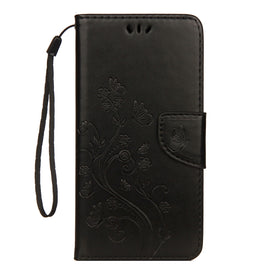 For iPhone XR Embossed Butterfly Pattern Horizontal Flip Leather Case with Card Slot & Holder & Wallet & Lanyard
