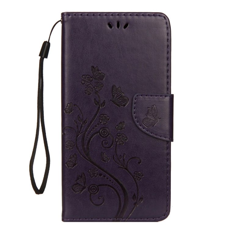 For iPhone XR Embossed Butterfly Pattern Horizontal Flip Leather Case with Card Slot & Holder & Wallet & Lanyard, For XR