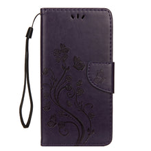 Load image into Gallery viewer, For iPhone XR Embossed Butterfly Pattern Horizontal Flip Leather Case with Card Slot &amp; Holder &amp; Wallet &amp; Lanyard, For XR