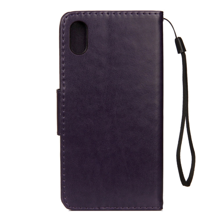 For iPhone XR Embossed Butterfly Pattern Horizontal Flip Leather Case with Card Slot & Holder & Wallet & Lanyard, For XR