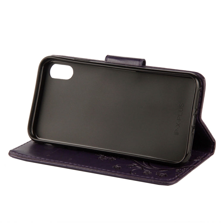 For iPhone XR Embossed Butterfly Pattern Horizontal Flip Leather Case with Card Slot & Holder & Wallet & Lanyard, For XR