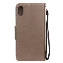 Load image into Gallery viewer, For iPhone XR Embossed Butterfly Pattern Horizontal Flip Leather Case with Card Slot &amp; Holder &amp; Wallet &amp; Lanyard, For XR