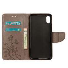 Load image into Gallery viewer, For iPhone XR Embossed Butterfly Pattern Horizontal Flip Leather Case with Card Slot &amp; Holder &amp; Wallet &amp; Lanyard, For XR