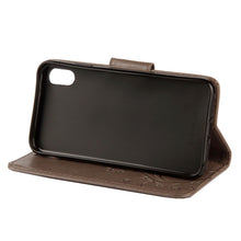Load image into Gallery viewer, For iPhone XR Embossed Butterfly Pattern Horizontal Flip Leather Case with Card Slot &amp; Holder &amp; Wallet &amp; Lanyard, For XR