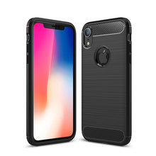 Load image into Gallery viewer, For iPhone XR Brushed Texture Carbon Fiber Shockproof TPU Protective Back Case