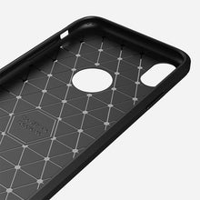 Load image into Gallery viewer, For iPhone XR Brushed Texture Carbon Fiber Shockproof TPU Protective Back Case