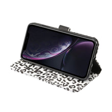Load image into Gallery viewer, For iPhone XR Leopard Pattern Horizontal Flip Leather Case with Holder &amp; Card Slots, For XR