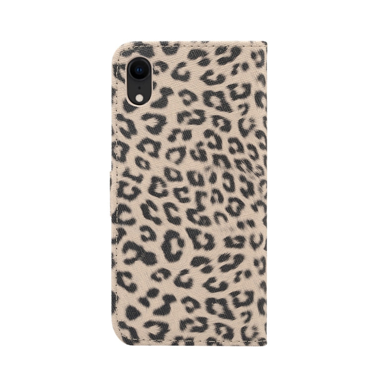 For iPhone XR Leopard Pattern Horizontal Flip Leather Case with Holder & Card Slots, For XR