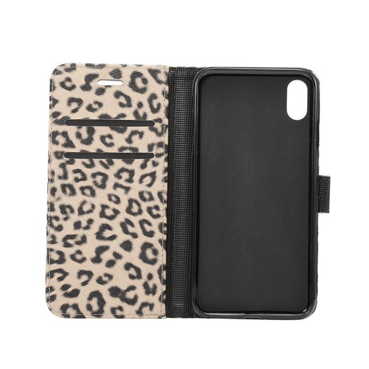 For iPhone XR Leopard Pattern Horizontal Flip Leather Case with Holder & Card Slots, For XR