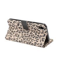 Load image into Gallery viewer, For iPhone XR Leopard Pattern Horizontal Flip Leather Case with Holder &amp; Card Slots, For XR