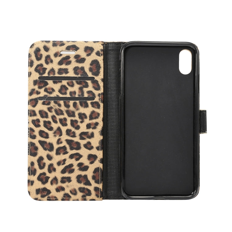 For iPhone XR Leopard Pattern Horizontal Flip Leather Case with Holder & Card Slots