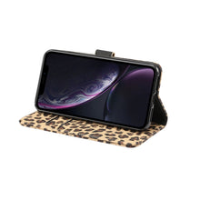 Load image into Gallery viewer, For iPhone XR Leopard Pattern Horizontal Flip Leather Case with Holder &amp; Card Slots