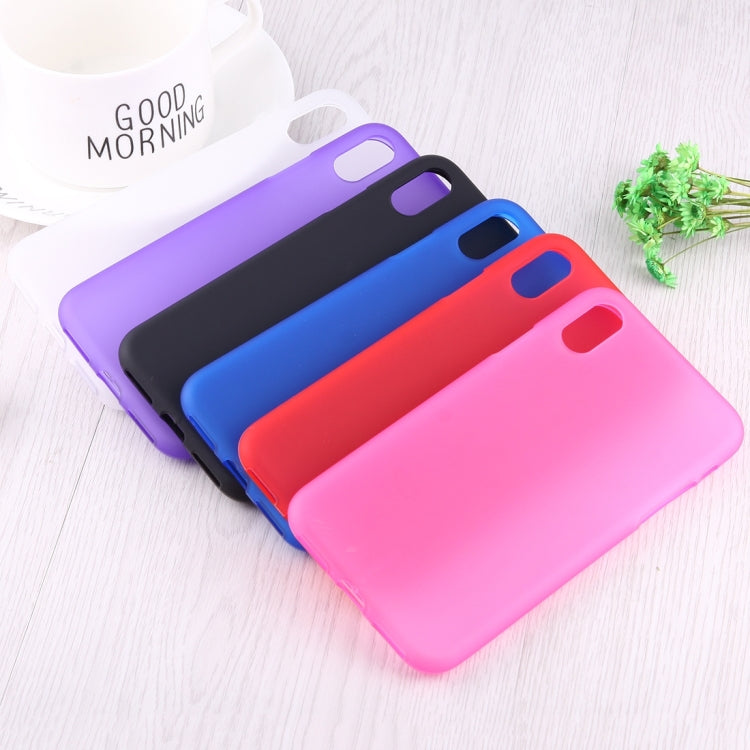 For iPhone X / XS Solid Color Frosted Soft TPU Case