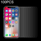 For iPhone XS / X 100pcs 9H 2.5D Tempered Glass Film