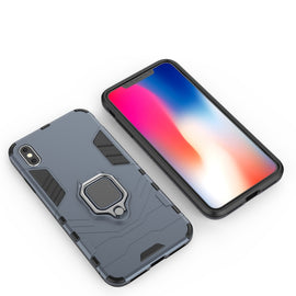For iPhone XS Max PC + TPU Shockproof Protective Case with Magnetic Ring Holder, For XS Max