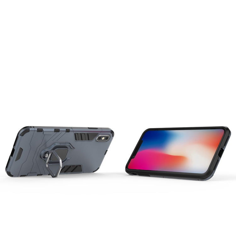 For iPhone XS Max PC + TPU Shockproof Protective Case with Magnetic Ring Holder, For XS Max