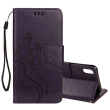 Load image into Gallery viewer, For iPhone XS Max Embossed Butterfly Pattern Horizontal Flip Leather Case with Card Slot &amp; Holder &amp; Wallet &amp; Lanyard