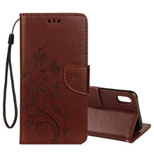 Load image into Gallery viewer, For iPhone XS Max Embossed Butterfly Pattern Horizontal Flip Leather Case with Card Slot &amp; Holder &amp; Wallet &amp; Lanyard